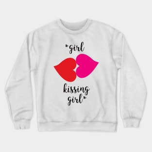 Lesbian Couple Love Kiss LGBT Crewneck Sweatshirt